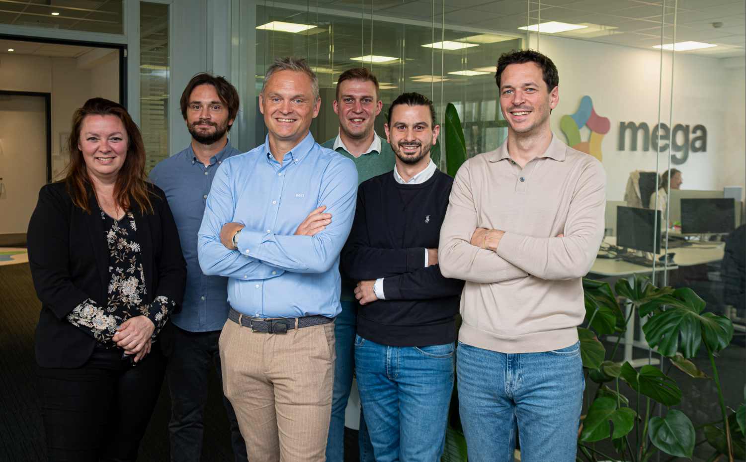 L'équipe B2B du fournisseur d'énergie Mega dans ses bureaux