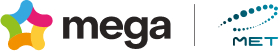 Logo Mega x MET