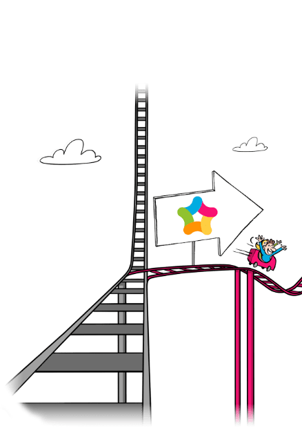 Mega cap rollercoaster