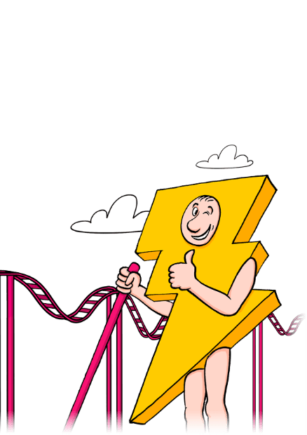 Mega cap rollercoaster